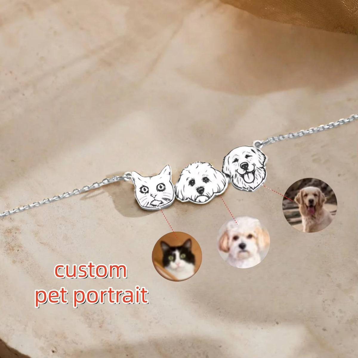 Custom Made, Ships in 5-7 Days Pet Style Necklace