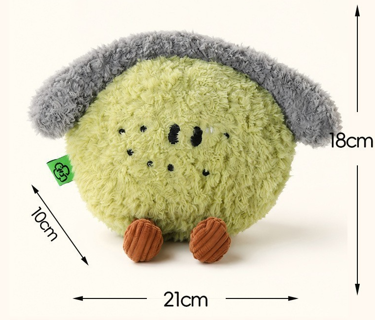Cute Realistic Fruit Plush Squeaky Dog Chew Toy for Teething &amp; Teeth Cleaning